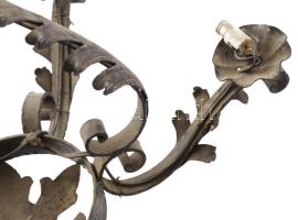 Kovácsoltvas csillár, hatágú, szerelék nélkül. m 60 cm , d: 60 cm