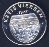 NSZK 1977. "Wilhelm Lindemann - Kreis Viersen" Ag (999) emlékérem 25g T:PP