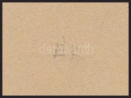 Ék Sándor (1902-1975): Politkai karikatúra vázlata, 1950 körül. Ceruza, papír, jelzett, lapszéli apr...