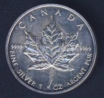 Kanada 1989. 5$ Ag (1oz) "Juharlevél" T:exPL