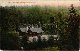 1908 Szentkeresztbánya, Vlahita Noua, Minele Lueta (Lucta) (Szentegyháza, Vlahita); Dobogó fürdő. Fritz Teutsch kiadása / spa, bath (fl)