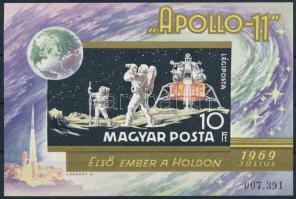 1969 Apollo-11 - első ember a Holdon (I.) vágott blokk (6.000)