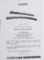 cca 1990-2005 Bada Dada (Bada Tibor, 1963-2006) képzőművész, zenész kéziratai, rajzai, plakáttervei,...