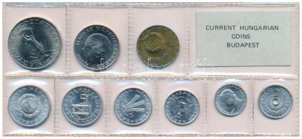 1981. 2f-10Ft (9xklf) érmés forgalmi sor fóliatokban T:UNC Adamo FO14
