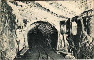 Marosújvár, Uioara, Ocna Mures; Rudolfbányai sóalagút bejárata, iparvasút. Füssy József kiadása / salt mine entry, interior, industrial railway (EK)