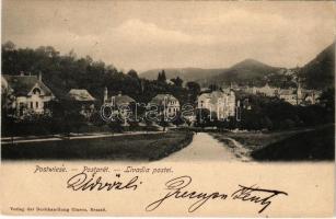 1904 Brassó, Kronstadt, Brasov; Postarét. Ciurcu / Postwiese / Livadia postei