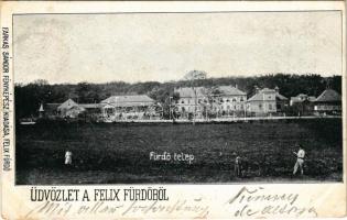 1900 Félixfürdő, Baile Felix; fürdő telep. Farkas Sándor fényképész kiadása / spa (fl)