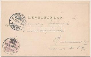 1899 (Vorläufer) Brassó, Kronstadt, Brasov; Gruss aus Kronstadt's Bergen, Das Schulergebirge vo...