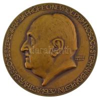 Berán Lajos (1882-1943) 1932. ARTHVR SARBÓ DE SZEPESVÁRALJA PROF. E. O. NEVROL. PRIM. NOSOC. STPEHANI BVDAPESTINI egyoldalas, vert bronz emlékérem (60mm) T:AU,XF ph. / Hungary 1932. ARTHVR SARBÓ DE SZEPESVÁRALJA PROF. E. O. NEVROL. PRIM. NOSOC. STPEHANI BVDAPESTINI one-sided, struck bronze commemorative medallion. Sign.: Lajos Berán (60mm) C:AU,XF edge error HP 1347a.