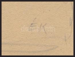 Ék Sándor (1902-1975): Katonák (politkai karikatúra vázlata), 1950 körül. Ceruza, papír, jelzett, 32...