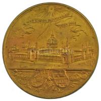 1885. "Emlékérem a budapesti országos kiállításra" aranyozott bronz emlékérem "RUDOLF...