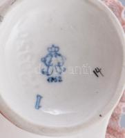 Volkstedt tüll szoknyás táncos figura, jelzett, ragasztott, sérült, m: 13 cm