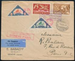 1925 Alkalmi légi levél Párizsba / Airmail cover to Paris