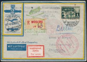 1932 Zeppelin 6. dél-amerikai útja levél Moszkvából Pernambucoba / 6th South America flight cover to Pernambuco