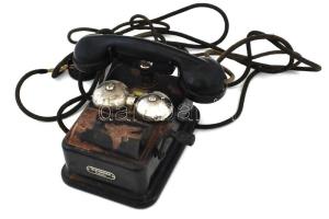 cca 1940, Telefongyár LB 37 fémházas telefon, kopott, jelzett.