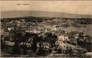 1917 Split, Spalato; látkép / general view + "SM Boot 69 F"