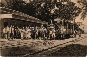 1917 Bar, Zugsabfahrt / Polazak vlaka / railway station, train, locomotive (EK)