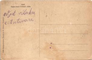 1917 Bar, Zugsabfahrt / Polazak vlaka / railway station, train, locomotive (EK)