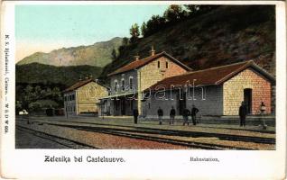 Zelenika, Zelenica (Castelnuovo, Herceg Novi); Bahnstation / railway station (fl)