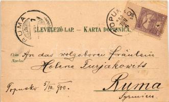 1900 Topuszka, Topusko; Spiegel Bad, Benko Quelle, Ruine / spa, abbey ruins, spring source. Karl Sch...