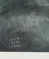 Mester Béla (1950-): Romantikus vízpart. Pasztell, papír, jelzett. Üvegezett fakeretben. 41x60 cm