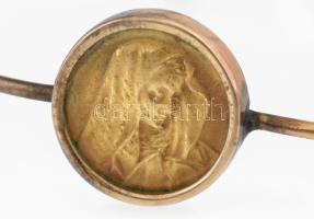 Arany (Au) karék, Mária ábrázolással, 14k, jelzett, 5,2g