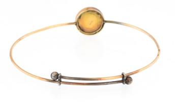 Arany (Au) karék, Mária ábrázolással, 14k, jelzett, 5,2g