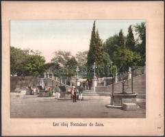 cca 1900 Zára (Zadar, Zara), Cinque Pozzi, színes fotokróm nyomat, paszpartuban, 26x21,5 cm