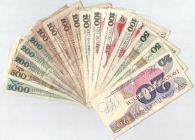 Lengyelország 1982-1988. 20Zl + 50Zl (2x) + 100Zl (8x) + 200Zl (3x) + 500Zl + 1000Zl bankjegy tétel,...