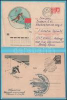 Szovjetunió 1960-tól 4 db díjjegyes levelezőlap, köztük alkalmi bélyegzésű is