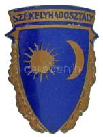 1919. "Székely Hadosztály" sapkajelvénye (46x37mm) sorszámozott "2557" hátlappal T:XF kisebb zománchibák / Hungary 1919. "Székely Division" enamelled cap badge with "2557" serial number number on back (46x37mm) C:XF minor enamel errors