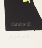 Lux Antal (1935-): Apácák, 1970. Szitanyomat, papír. Jelzett és datált (A Lux 70). 51x40 cm. Magyaro...