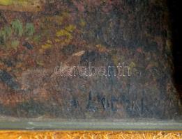 Lotz Károly (1833-1904): Fürdőző nők, 1870. Olaj, karton, jelezve jobbra lent: f Lotz K. 31×46 cm. B...