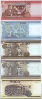 2018. "Soros pénz" 500Ft + 1000Ft + 2000Ft (2x) + 5000Ft összesen 5db fantáziabankjegy T:A...