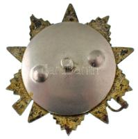 Szovjetunió ~1985. "Honvédő Háború Érdemrend II. osztálya" zománcozott, jelzetlen Ag kitün...