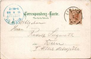 1898 (Vorläufer) Lambach, Wasserkatastrophe am 31. Juli 1897. Die neue Notbrücke, Die neue Eisenbahn...