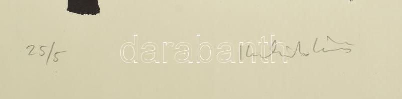 Kecskeméti Kálmán (1942-): 2002... (olvashatatlan címmel). Szitanyomat, papír, jelzett, számozott (2...