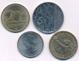 4db-os forgalmi emlékérme-tétel, benne: 2003. 20Ft "Deák" + Amerikai Egyesült Államok 2011...