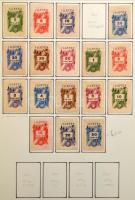 1898-1953 Okmánybélyeg speciál gyűjtemény szép előrajzolt albumban, vízjelállásokra szétszedve, sok ...