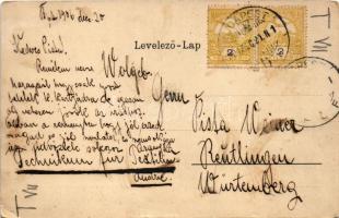 1906 Budapest, Ferenc József híd, pesti rakpart, piac (EK)