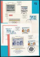 Ausztria 1948-1985 12 db küldemény, köztük FDC-k, alkalmi bélyegzések is, 2 db genothermben