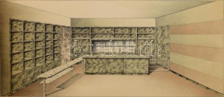 cca 1930-1940 Verkaufsräume im Geschmack der Zeit. Farbige Entwürfe ber neuzeitliche Laden-Ausbauten...