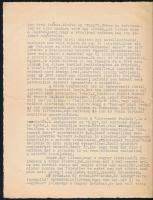 1935 Julus Barc-Ivan szlovák író magyar nyelvű, gépelt, aláírt levele