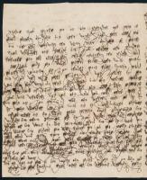 1854 Jiddis nyelvű levél