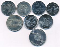 Izrael 1975-2003. 8db (7xklf) emlékéremből és -zsetonból álló tétel, mindegyiken "ISRAEL GOVERN...