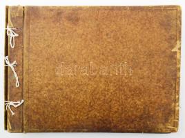 cca 1930-1935 Törökországi utazás fényképalbuma, igényes, látványos fotókkal, a képeken Isztambul, B...