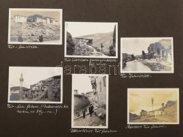 cca 1930-1935 Törökországi utazás fényképalbuma, igényes, látványos fotókkal, a képeken Isztambul, B...