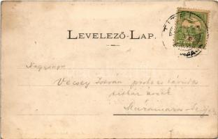 Titel, Világítótorony a Tisza-Duna saroknál (torkolatánál), hajóállomás. Nonnemacher Ede kiadása / l...