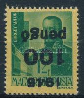 1945 Kisegítő 100P/12f fordított felülnyomással / Mi 819 inverted overprint