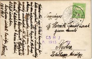 1913 Velence, Velencei-tó, gulya itatása, magyar folklór. photo